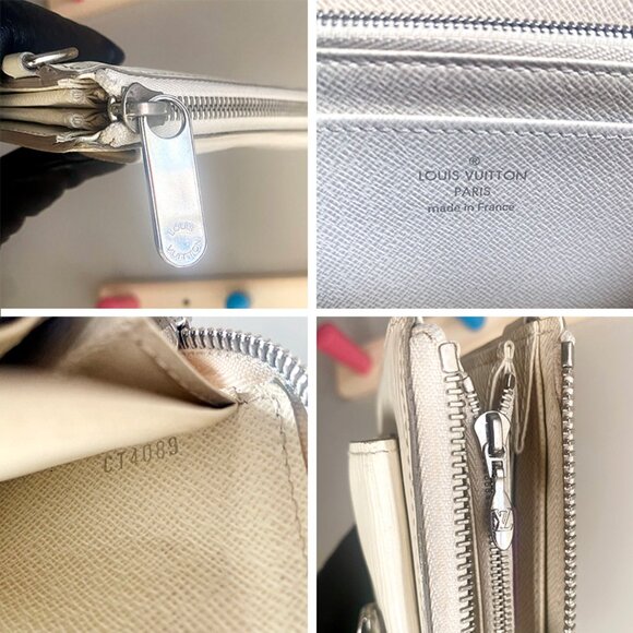 LV Epi Astrid Wristlet Clutch Wallet in Ivory w/ Silver Hardware CT4089 - Picture 10 of 17